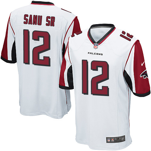 Nike Falcons #12 Mohamed Sanu Sr White Youth Stitched NFL Elite Jersey - Click Image to Close